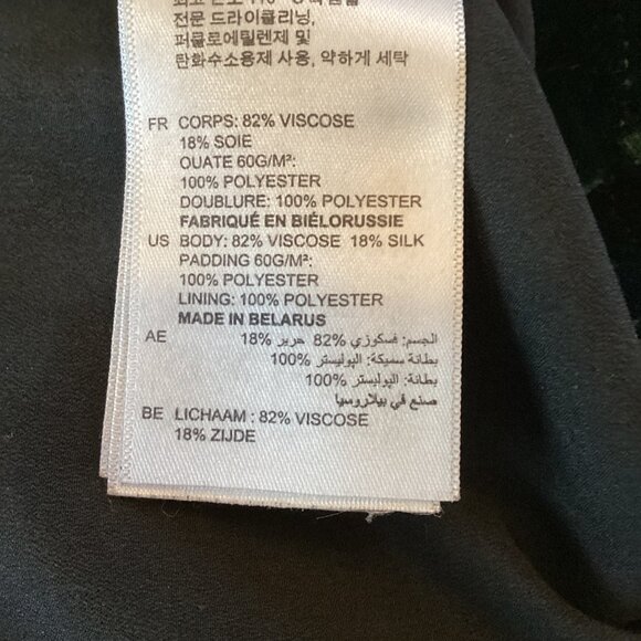 Sandro Quilted Skirt Size 2 Quilted Green Velvet Mini Viscose & Silk Blend - Picture 12 of 12